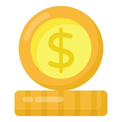 

Dollar coins icon, flat premium download


