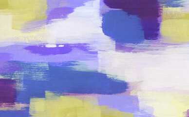 Abstract art. Versatile artistic backdrop for creative design projects: posters, banners, cards, websites, invitations, wallpapers. Oil painting. Hand painted image. Blue, yellow and white colours.
