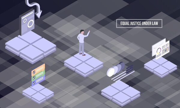 Equal Justice Under Law Concept On Abstract Design