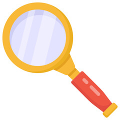 
Magnifier in flat editable vector design, searching tool 

