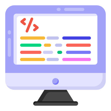 
A coding or programming flat icon download

