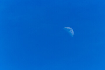 Obraz na płótnie Canvas Moon in the afternoon