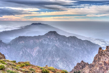 La Palma from the Roque de los Muchachos, HDR Image
