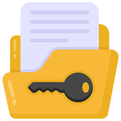 
A file share flat icon, editable design 

