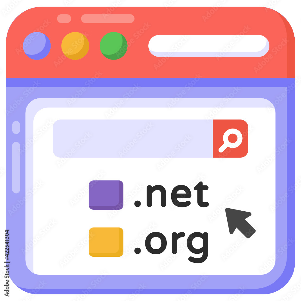 Canvas Prints a web domain icon in flat design
