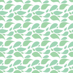 Green Leafs Pattern Abstract Background. Vector
