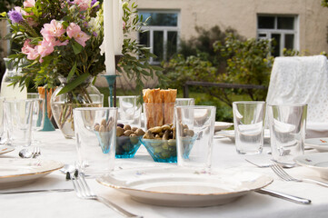 Wedding table setting