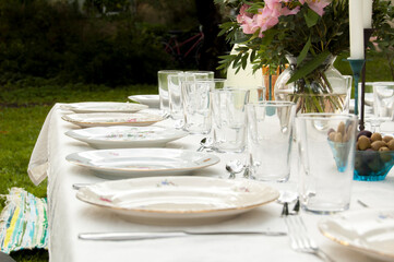Wedding table setting