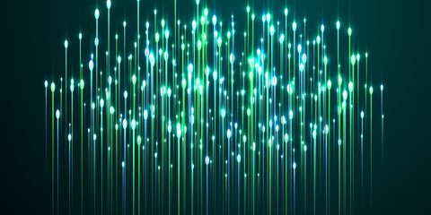 Obraz premium Digital vertical line beams speed motion concept.