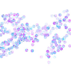 Iridescent beads confetti scatter vector composition. Festive flickering tinsel elements party decor top view. Birthday confetti placer sparkling texture.
