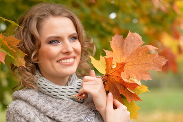 young woman resting in park