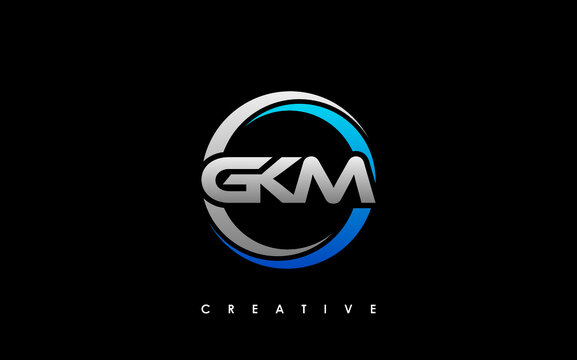 GKM Letter Initial Logo Design Template Vector Illustration
