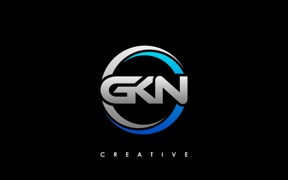 GKN Letter Initial Logo Design Template Vector Illustration