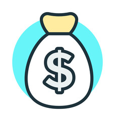 Dollar Sack Vector Icon