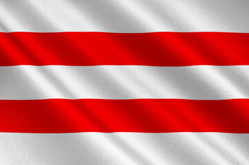 Flag of Usti nad Labem city in Czech Republic