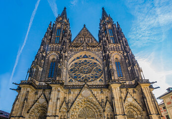 Fototapeta na wymiar St. Vitus Cathedral in Prague, Czech Republic.
