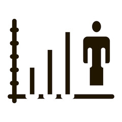 Man Rising Rates Icon Vector Glyph Illustration