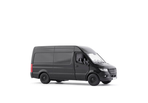 Transport black van car on white background with clipping path Stock Photo  | Adobe Stock