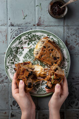 Homemade balsamic caramelized onion and cheese sandwich