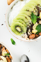 top view of kiwi fruit salad