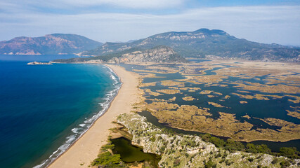 Iztuzu beach and Dalyan river delta, Turkey