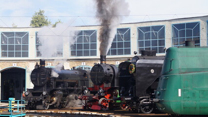 Fototapeta na wymiar steam engines