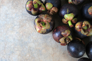 mangosteen fruit sale in the market for background.