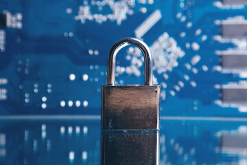 Internet and computer security concept.