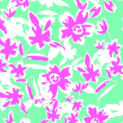Fototapeta na wymiar Abstract floral seamless pattern.