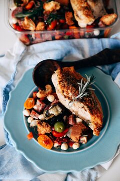 healthy cooking colorful food