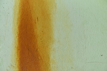 Rust stain on the wall