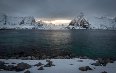 The magic of nature in Lofoten during winter