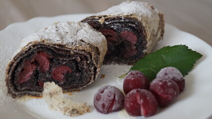 cherry poppy  strudel