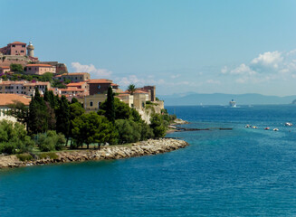 dettaglio della città di portoferraio, isola d'elba