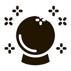 Wizard Globe Icon Vector Glyph Illustration