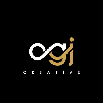 OGJ Letter Initial Logo Design Template Vector Illustration