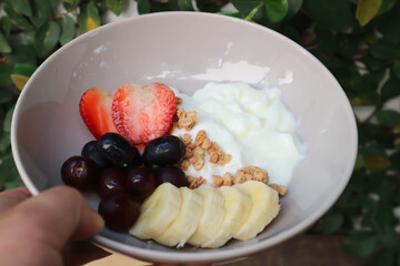 yogurt with fruit and granola