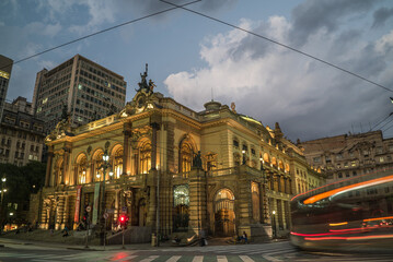 Fototapeta na wymiar Teatro Municipal de São Paulo, Brasil