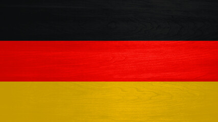 country flag painted on wooden tag