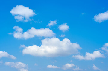 Obraz na płótnie Canvas Sunny day, blue sky and clouds. 