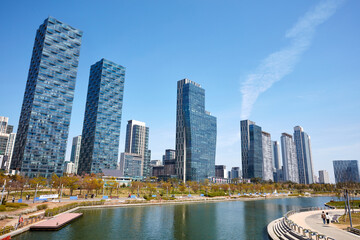 Fototapeta premium Central Park in Songdo, South Korea. 