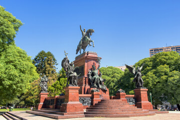 Fototapeta na wymiar Plaza San Martin, General San Martin monument, Buenos Aires, Argentina, South America