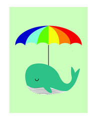 Blue whale icon logo symbol vector illustration.