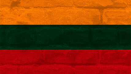 country flag painted on wall