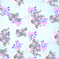 Cute Floral pattern. Vintage seamless background pattern