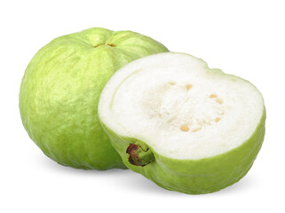 Guava fruit isolated on white. guava clipping path