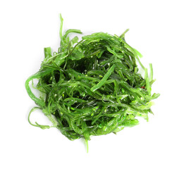 Delicious seaweed salad on white background, top view © New Africa