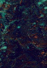 Abstract art background multicolor fluid paint flow on dark surface watercolor technique illustration