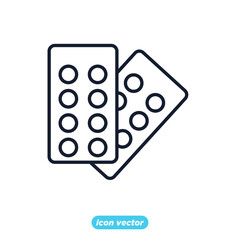 pills strip icon. pills strip symbol template for graphic and web design collection logo vector illustration