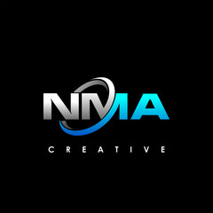 NMA Letter Initial Logo Design Template Vector Illustration